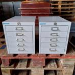 2 x vintage ladekasten Overtoom kantoor werkplaats kasten, Ophalen, Gebruikt, 25 tot 50 cm, Minder dan 100 cm
