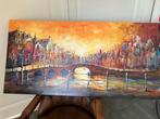 Schilderij van Amsterdam/Utrecht? van J. de Graaf, Antiek en Kunst, Kunst | Schilderijen | Klassiek, Ophalen