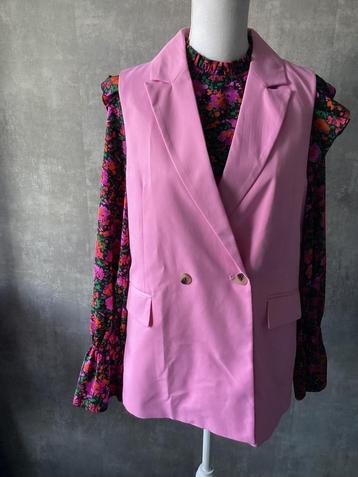 Pieces roze blazer zonder mouwen maat M beschikbaar voor biedingen