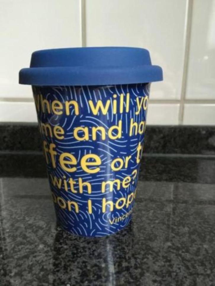 van Gogh Museum Dubbelwandige mok, Huis en Inrichting, Keuken | Servies, Zo goed als nieuw, Kop(pen) en/of Schotel(s), Overige stijlen