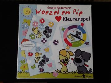 Woezel en Pip kleurenspel + koffertie met kleurprikkers beschikbaar voor biedingen