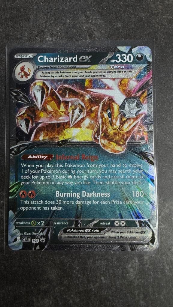 Charizard ex 196 Promo - Pokémonkaart, Hobby en Vrije tijd, Verzamelkaartspellen | Pokémon, Zo goed als nieuw, Losse kaart, Foil
