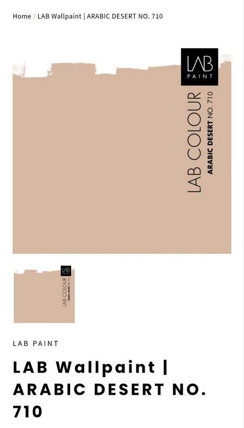 Lab paint 5L Arabic Desert | muurverf - wallpaint, Doe-het-zelf en Verbouw, Verf, Beits en Lak, Zo goed als nieuw, Verf, 5 tot 10 liter