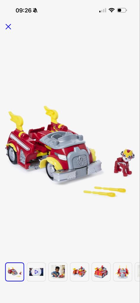 Paw Patrol Mighty Pups Powered up Transformerend Marshall, Kinderen en Baby's, Speelgoed | Actiefiguren, Ophalen of Verzenden