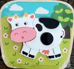 Houten nieuwe kinderpuzzels 12 mnd enig cadeau. En losse koe, Nieuw, Ophalen of Verzenden, Van hout, Minder dan 10 stukjes