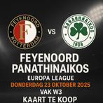 Europa League Feyenoord panathinakos W3, Tickets en Kaartjes, Sport | Voetbal, Losse kaart, Eén persoon, Oktober, Europa of Champions League
