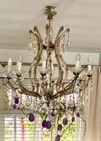 Vintage kroonluchter, Huis en Inrichting, Lampen | Kroonluchters, Ophalen, Gebruikt, Glas, Antiek - Vintage
