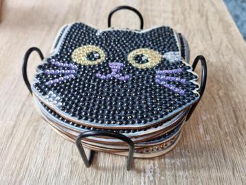 Katten / poezen kat poes onderzetters (voor goed doel) beschikbaar voor biedingen