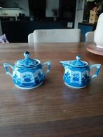 Antiek langlijs roomstel,kantig model,puntgaaf, Ophalen of Verzenden