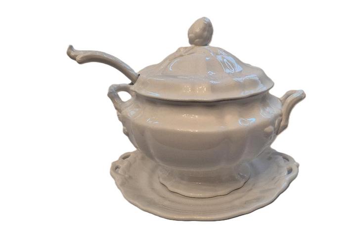 Petrus Regout Wellington soepterrine compleet, Antiek en Kunst, Antiek | Servies los, Ophalen of Verzenden