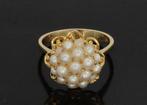 Parel 18 karaats gouden fraaie dames design ring luxe, Voordeelsieraden, Ophalen of Verzenden, Zo goed als nieuw, 17 tot 18