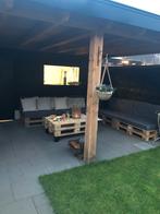 Palletbank tuinset, Tuin en Terras, Tuinsets en Loungesets, Ophalen of Verzenden, Zo goed als nieuw, Hout