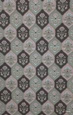 14211 vintage hexagon bloemenbehang bruin roze groen swiet, Huis en Inrichting, Stoffering | Behang, Verzenden, Roze