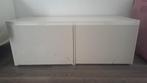 Televisie meubel / kast wit, Ophalen, Overige materialen, Gebruikt, 100 tot 150 cm