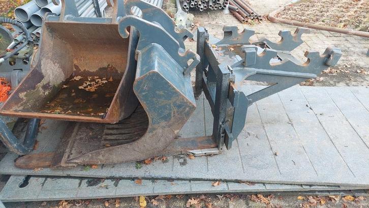 CW10 puinriek, pallet lepels en dieplepel 60cm, Zakelijke goederen, Machines en Bouw | Kranen en Graafmachines, Graafmachine, Ophalen of Verzenden