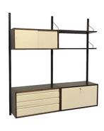 Vintage Poul Cadovius Royal System Wandsysteem Wengé, Huis en Inrichting, Kasten | Wandmeubels, Gebruikt, Met klep(pen), Poul Cadovius