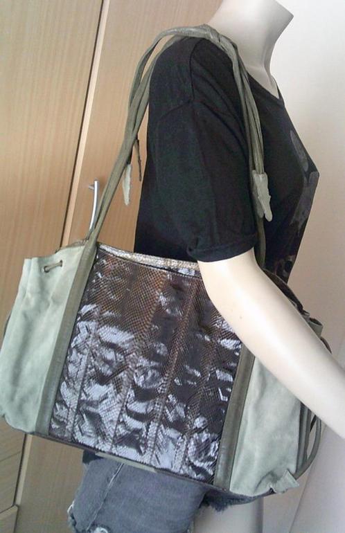 April in Amsterdam leren aparte tas en portemonnee set, Sieraden, Tassen en Uiterlijk, Tassen | Schoudertassen, Gebruikt, Overige merken