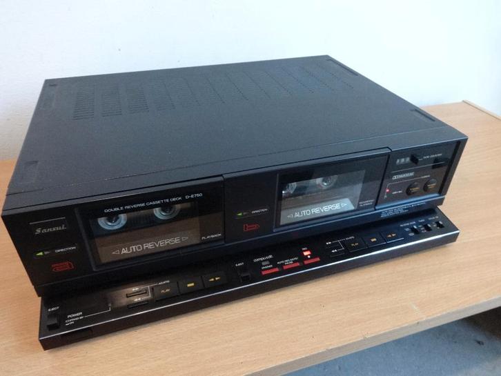 Sansui D-E750, Audio, Tv en Foto, Cassettedecks, Dubbel, Overige merken, Auto-reverse, Tiptoetsen, High speed dubbing, Tape counter