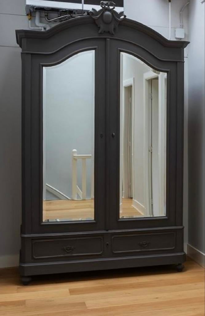 Biedermeier spiegelkast, prachtig gerenoveerd, Antiek en Kunst, Antiek | Meubels | Kasten, Ophalen