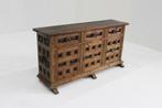 Vintage Spaans houten brutalist dressoir 1960s, Ophalen, Vintage, design, 150 tot 200 cm, Zo goed als nieuw