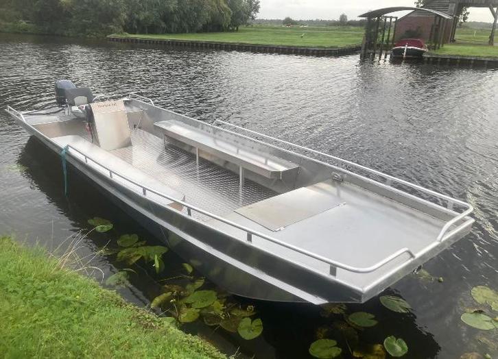 Aluminium platbodem, visboot, ponton, werkboot. (Nieuwbouw), Watersport en Boten, Vis- en Consoleboten, Nieuw, Aluminium, Ophalen of Verzenden