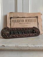 Antieke Franse brievenbus plaat - lettres, Ophalen of Verzenden