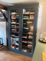 Boekenkast / bibliotheek met glazen deuren, Ophalen of Verzenden