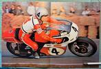 Poster 1971 Dick Mann op BSA Mallory Park, Verzenden, Zo goed als nieuw, Motoren