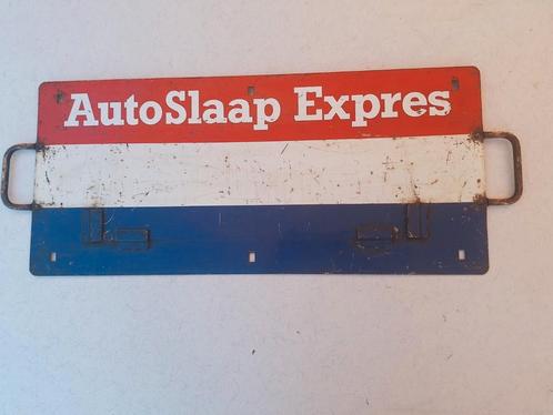 Oud routebord voor op NS slaaptrein, Verzamelen, Spoorwegen en Tramwegen, Zo goed als nieuw, Trein, Overige typen, Ophalen of Verzenden