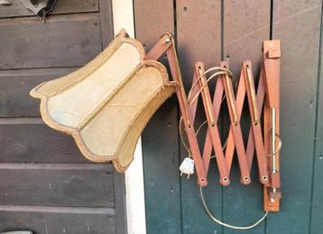 Leuke,echte,oude retro schaarlamp/ harmonicalamp beschikbaar voor biedingen