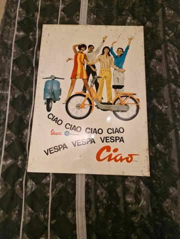 Vintage Vespa Ciao Reclamebord beschikbaar voor biedingen