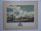 Handgekleurde druk gravure Haven Vlissingen, M. Sallieth, Gebruikt, Verzenden, Voor 1940, Prent