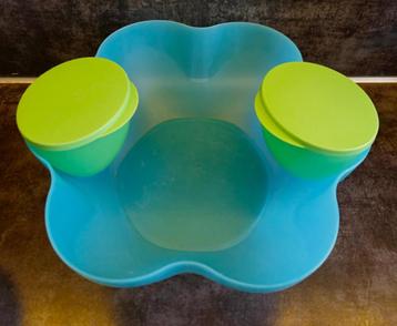 Tupperware Chip'N dip bloem+2 kommetjes NIEUW beschikbaar voor biedingen