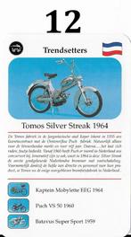 Verzamelkaartje 12 bromfiets tomos silver streak ( 1964 ), Ophalen of Verzenden, Zo goed als nieuw, Auto's