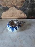 Oud verzilverd delfts blauw theezeefje, Antiek en Kunst, Ophalen of Verzenden