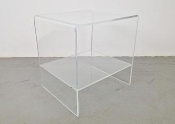 Vintage design Nachtkastje side table kristal acryl Italy  beschikbaar voor biedingen