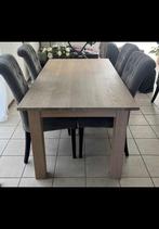 Zware massief licht eiken eettafel z.g.a.n., Huis en Inrichting, Ophalen, 50 tot 100 cm, Zo goed als nieuw, 150 tot 200 cm