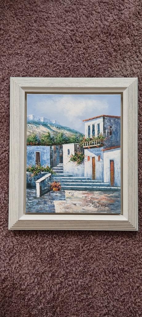 Schilderij, Huis en Inrichting, Woonaccessoires | Schilderijen, Tekeningen en Foto's, Zo goed als nieuw, Schilderij, 50 tot 75 cm
