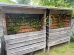 2 x haardhok voor haardhout opslag inclusief zonnepanelen, Tuin en Terras, Haardhout, Minder dan 3 m³, Ophalen, Overige houtsoorten