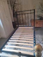Leuk metalen bed met lattenbodem, Huis en Inrichting, Slaapkamer | Bedden, Ophalen, Gebruikt, 90 cm, Eenpersoons