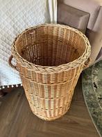Hoge mand rotan gevlochten vintage, Huis en Inrichting, Ophalen of Verzenden, Zo goed als nieuw, Rond, Riet