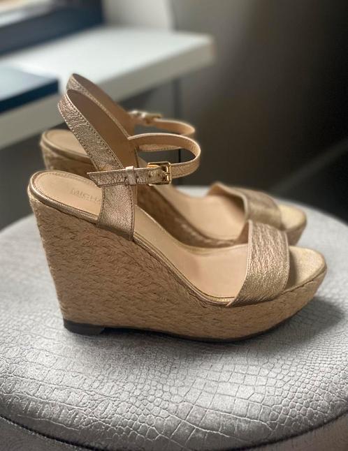 Michael Kors Sleehakken Wedges Goud 37 [Origineel], Kleding | Dames, Schoenen, Gedragen, Espadrilles of Moccasins, Overige kleuren