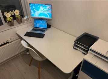Ikea Bekant bureau wit 160 x 80 cm. In hoogte verstelbaar. - afbeelding 2