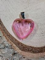 hangertje hartje licht roze, Glas of Kristal, Nieuw, Ophalen of Verzenden, Roze