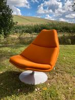 Artifort F 510 trompet voet metaal / Tonus 605 oranje, Huis en Inrichting, Fauteuils, Ophalen, Zo goed als nieuw, Metaal, 75 tot 100 cm