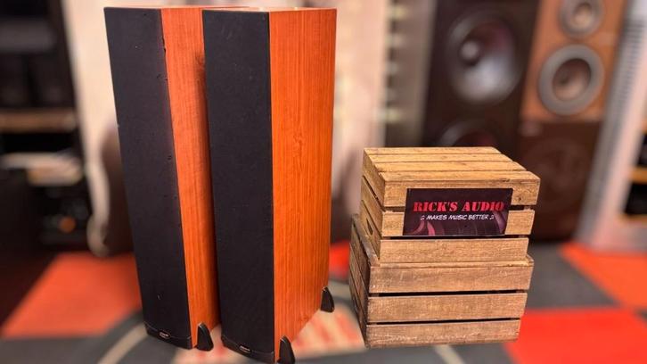 Klipsch RF‑52 – Reference IV – Cherry uitvoering – GARANTIE, Audio, Tv en Foto, Luidsprekers, Zo goed als nieuw, Front, Rear of Stereo speakers