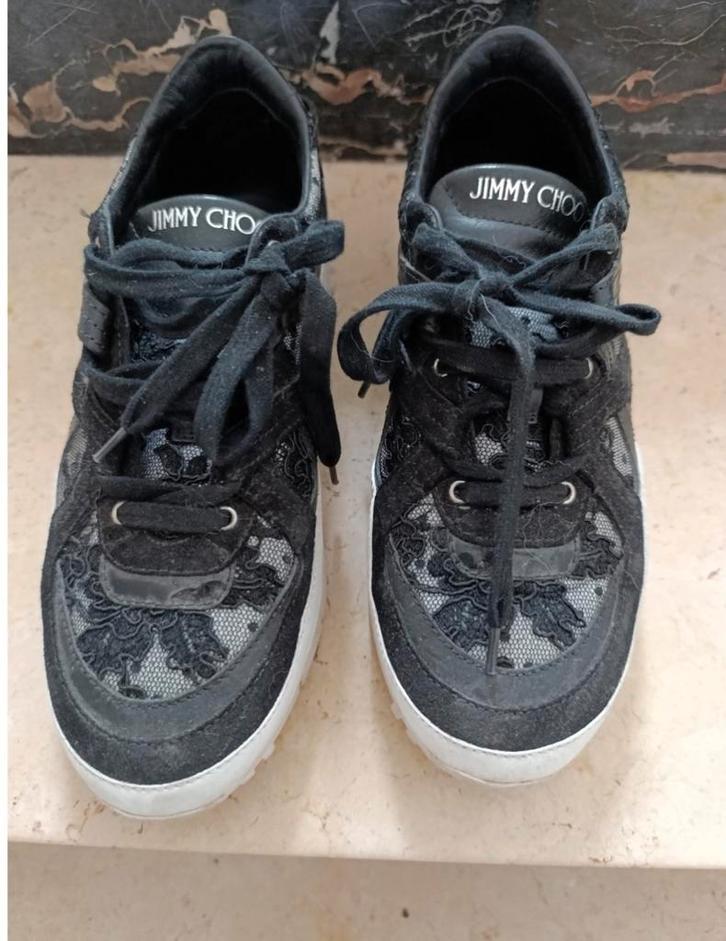 Jimmy Choo sneakers maat 38, Kleding | Dames, Schoenen, Zo goed als nieuw, Sneakers of Gympen, Zwart, Ophalen of Verzenden