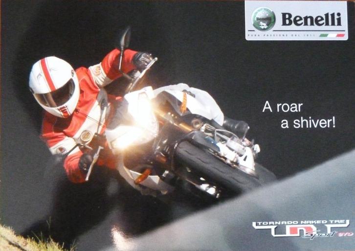 Folder BENELLI 1130 Tornado Naked Tre Sport Evo 2006, Motoren, Handleidingen en Instructieboekjes, Overige merken, Ophalen of Verzenden