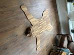 Houten beren vloerkleed UNIEK 153 cm x 160 cm, Ophalen, Stoer, Bruin, 150 tot 200 cm