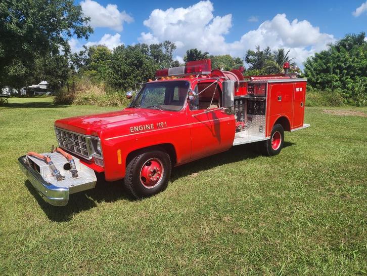 1977 Chevrolet Firetruck brush truck emergency, Auto's, Chevrolet, Particulier, Pick-up, Benzine, Overige carrosserieën, Handgeschakeld